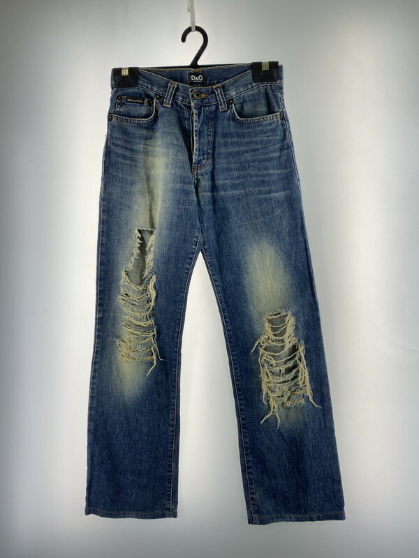 【中古品】【メンズ】 DOLCE\u0026GABBANA ドルチェアンドガッバーナ DAMAGE DENIM PANT 不都合 ジーンズズボン下 ボトムス 152-251118-AS-10-時間 色合い：インディゴ 生生世世Net店 ズボン・パンツ-メンズファッション