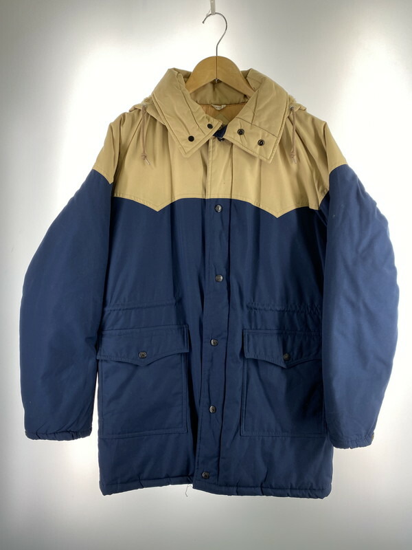 【中古品】【メンズ】  PACIFIC TRAIL SPORTSWEAR パシフィックトレイルスポーツウエア HOODED JACKET フーデットジャケット アウター 146-251118-AS-6-時間 大きさ：S 色合い：米国海軍/ベージュ 未来永劫Net店