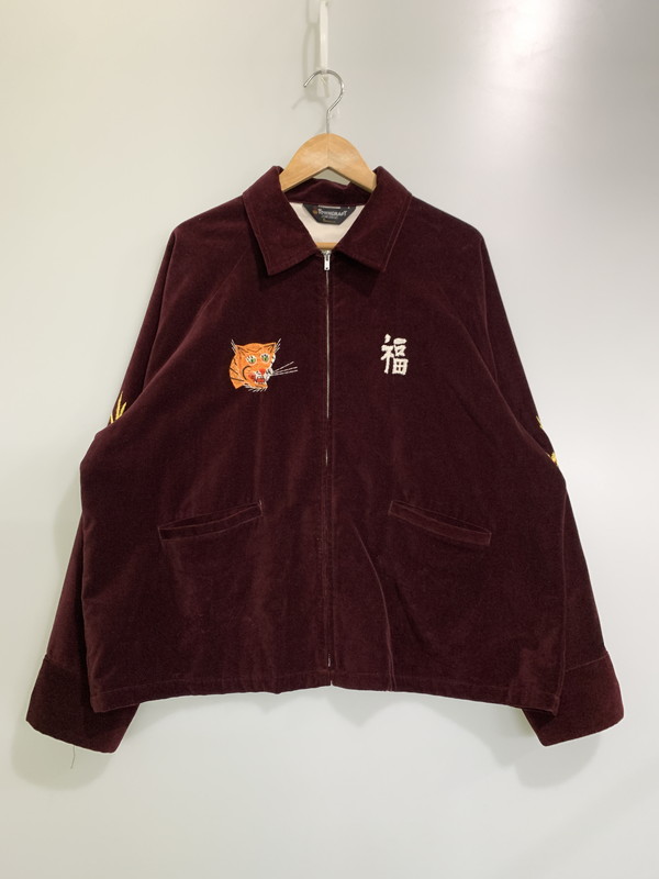 百貨店SALE 30%OFF~【中古品】【メンズ】 TOWNCRAFT 町手工芸品 × WAIPER 通い路基準打数 別注 共同研究 SOUVENIR VIET-NAM JACKET VELOUR TL24S002WP 差し上げ物 越南上衣 天鵞絨 ライトアウター 145-251119-kk-27-時間 大きさ：L 色つや：ブドウ酒 生生世世Net店