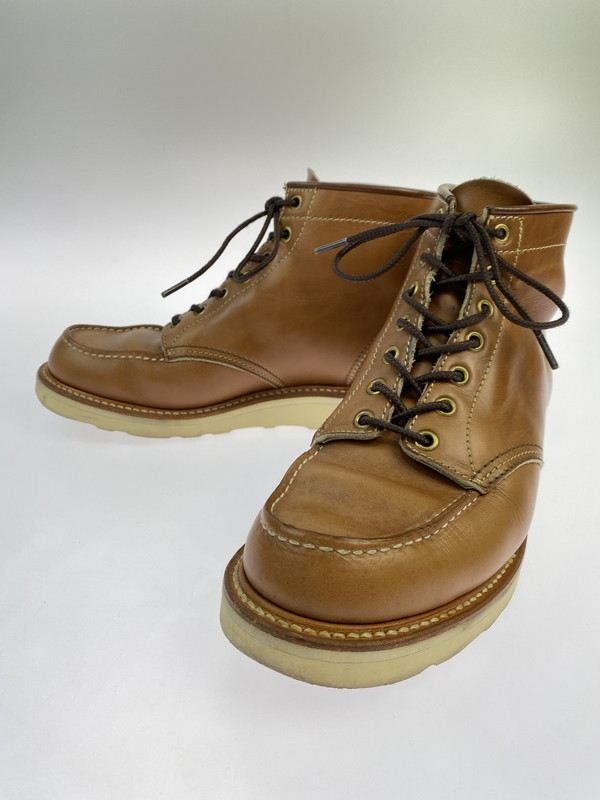 【中古品】【メンズ】  JOHN LOFGREN ジョン ロフグレン MOC TOE BOOTS モックトゥブーツ 細工物ブーツ メンズ 靴 164-251124-em-04-時間 色つや：赤銅色 生生世世Net店