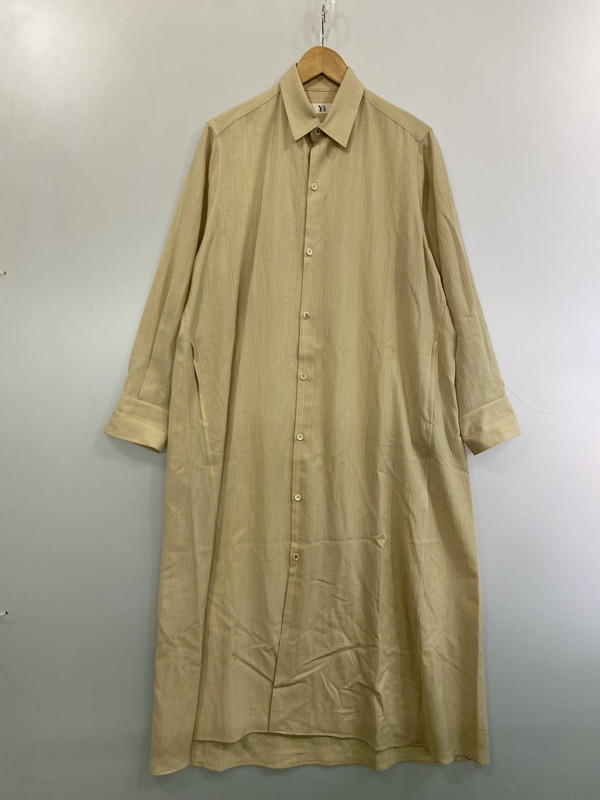 百貨店SALE 30%OFF~【中古品】【レディース】 Y\u0027s ワイズ WOOL LONG SHIRT 羊毛 ロング プルオーバー トップス 170-251204-jt-39-時間 色合い：ベージュ 未来永劫Net店