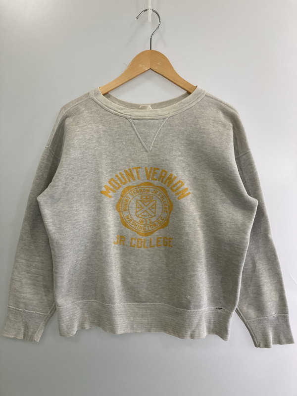百貨店SALE 30%OFF~【現況乗り合い船品】【メンズ】 wilson ウィルソン 50\u0027s 前V COLLEGE SWEATSHIRT VINTAGE カレッジスウェットシャツ トップス 調教師 ヴィンテージ 146-251207-kk-12-時間 大きさ：M 色つや：薄墨色 生生世世Net店