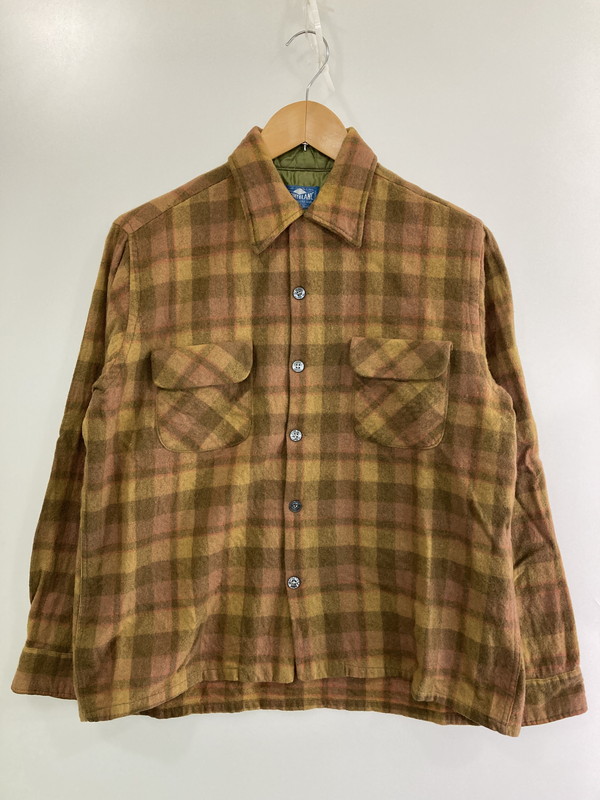 百貨店SALE 30%OFF~【中古品】【メンズ】 MONTBLANC モンブラン 50-60\u0027s L/S WOOL CHECK SHIRT VINTAGE 50-60年月日 ロング衣袂 ウールチェックシャツ 長袖 トップス ヴィンテージ 146-251207-kk-11-時間 大きさ：L 色つや：赤銅色 生生世世Net店