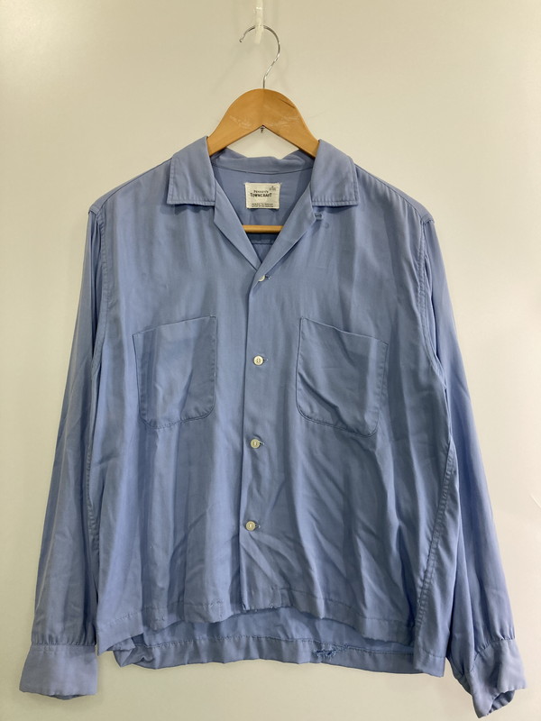 【現況乗り合い船品】【メンズ】 TOWNCRAFT 町手工芸品 50\u0027s L/S RAYON SHIRT VINTAGE 50年月日 ロング捩り 人絹プルオーバー 長袖 トップス NATIONAL CITY KIWANIS 刺しゅう ヴィンテージ 146-251207-kk-10-時間 大きさ：M 色合い：点火装置青色 未来永劫Net店