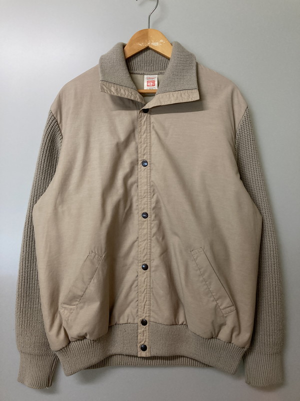【中古品】【メンズ】  ST.MICHAEL 仙マイケル 70-80S KNIT DOCKING JACKET 70-80年月日 編み物 縛 上衣 メンズ アウター 146-251208-em-22-時間 大きさ：M 色合い：ベージュ 未来永劫Net店