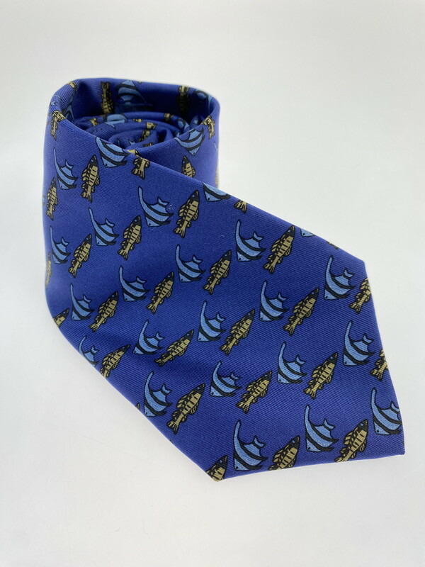 楽天市場】【アパレル】HERMES エルメス ネクタイ 総柄 魚 シャーク