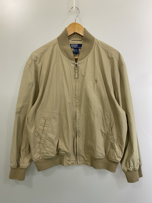 【現状渡し品】【メンズ】 Polo by Ralph Lauren ポロバイラルフローレン SPORTS JACKET スポーツジャケット ライトアウター ブルゾン 146-251210-kk-46-min サイズ：M カラー：ベージュ 万代Net店｜万代Net店