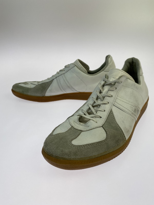 【中古品】【メンズ】 GERMAN ARMY ジャーマン アーミー GERMAN TRAINER 01.11.6414 トレーナーオリジナル メンズ シューズ 靴 163-251212-em-39-min カラー：ホワイト 万代Net店｜万代Net店