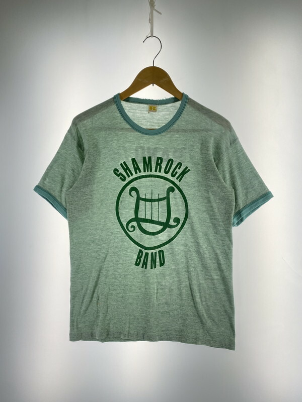 【現状渡し品】【メンズ】 RUSSEL ラッセル 1972年中盤～1973年 金タグ初期 SHAMROCK BAND RAGLAN TEE Tシャツ トップス 146-251222-zi-23-min サイズ：L カラー：ライトグリーン 万代Net店