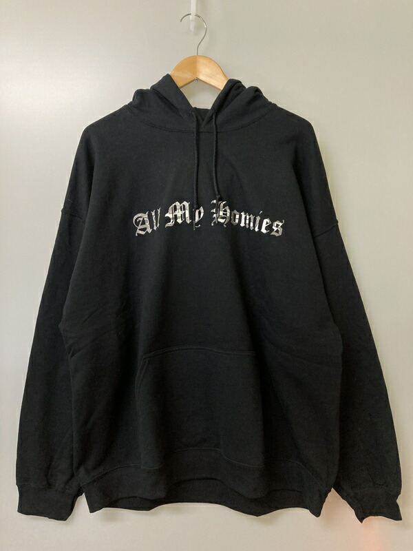 All My Homies 刺繍ブラック フーディ All My Homies Embroidery Hoodie【BLACK】 | allmyh