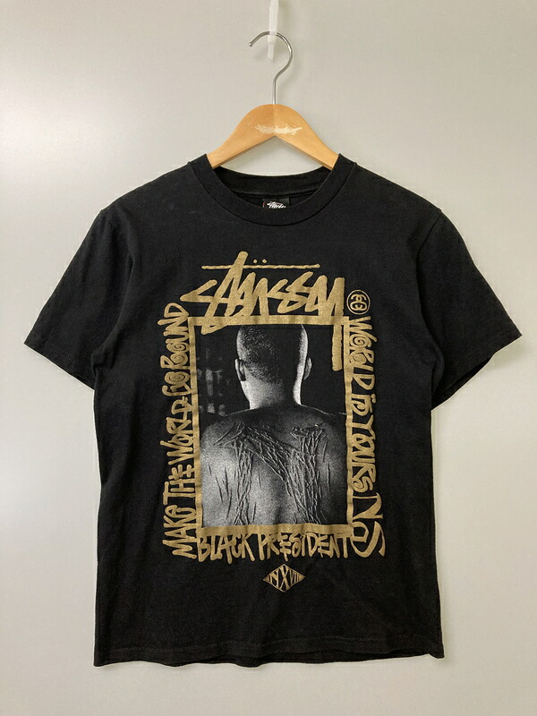 百貨店SALE 30%OFF~【中古品】【メンズ】 STUSSY ステューシー NEXUS7 NAS PHOTO TEE ネクサス七つ 映し絵 ティーシャツ 半袖ティーシャツ トップス 142-251224-yn-05-時間 大きさ：S 色つや：黒いこと 生生世世Net店