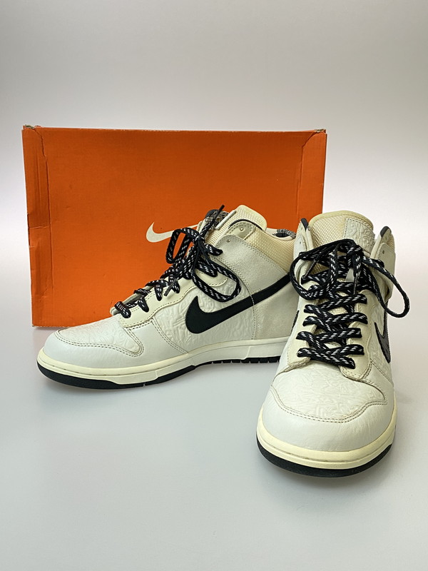 【中古品】【メンズ】 NIKE ナイキ DUNK HIGH STUSSY 315593-101 ダンク ご機嫌 ステューシー スニーカー 靴 160-251225-yn-20-時間 大きさ：27.0珊 US9 色つや：SAIL/BLACK-SAIL 万劫末代Net店