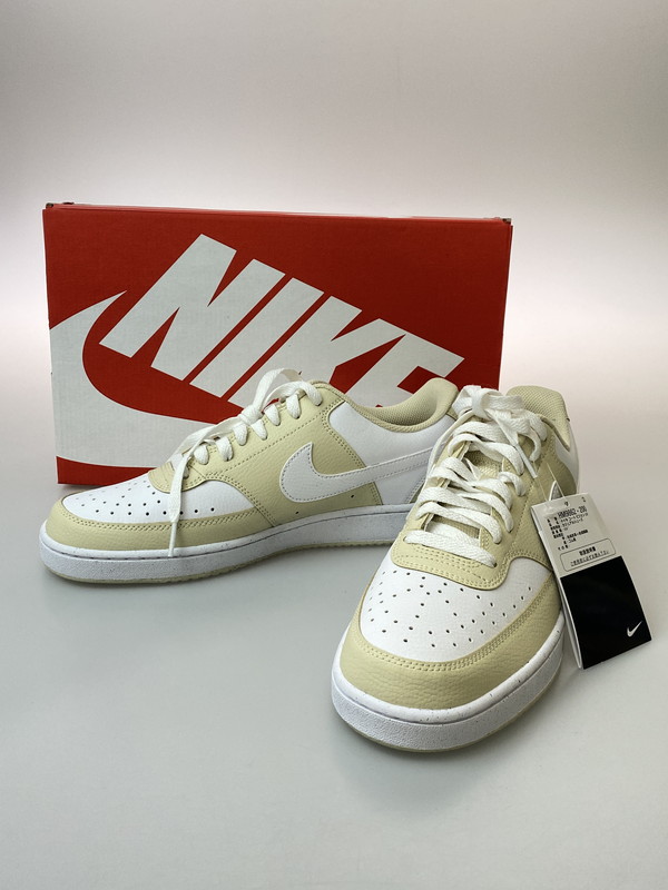 【中古美品】【メンズ】 NIKE ナイキ COURT VISION LO HM9862 200 厚地の外套幻影 スニーカー 靴 160-251226-yn-03-時間 大きさ：27.0糎 US9 色つや：LT KHAKI/WHITE 生生世世Net店
