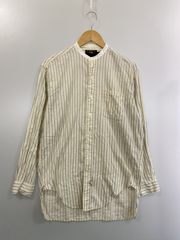 【現状渡し品】【メンズ】 RRL ダブルアールエル 90'S 三つ星 ノーカラー ストライプシャツ トップス 145-251227-zi-08-min サイズ:S 万代Net店