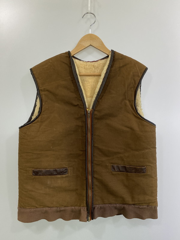 【中古品】【メンズ】 VINTEGE ヴィンテージ ECLAIR ZIP MOUTON VEST 60S エクレア ジップ ムートン ベスト 60年代 メンズ アウター 羊 146-260106-em-10-min カラー：ブラウン 万代Net店