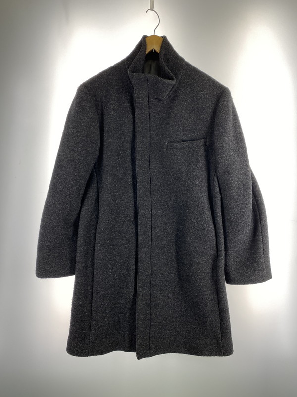 【中古品】【メンズ】  OLD JUN MEN オールドジュンメン HI NECK COAT ハイネック厚地の外套 羊毛 アウター 146-260120-AS-29-時間 大きさ：F2 色合い：黒いこと 未来永劫Net店