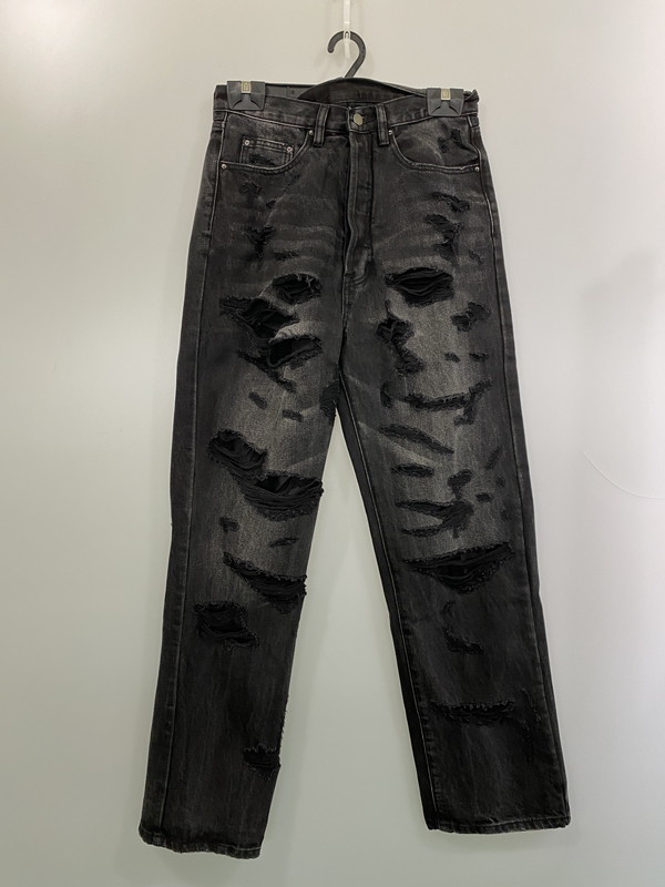 【中古品】【メンズ】 MNML ミニマル 24ML-AW393D BAGGY DISTRESSED DENIM バギーディストレストデニムパンツ ボトムス 153-260125-zi-18-min サイズ：28 カラー：ブラック 万代Net店