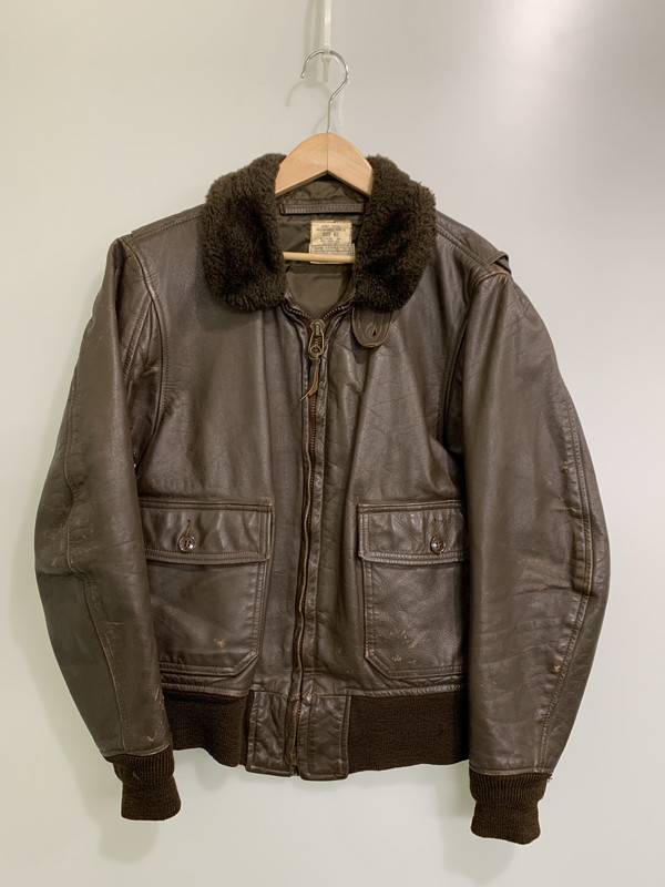 【中古品】【メンズ】 U.S.NAVY ユーエスネイビー 70S MIL-J-7823E(AS) G-1 FLIGHT JACKET ファイトジャケット 146-260125-SH-14-min サイズ：40 カラー：ブラウン 万代Net店
