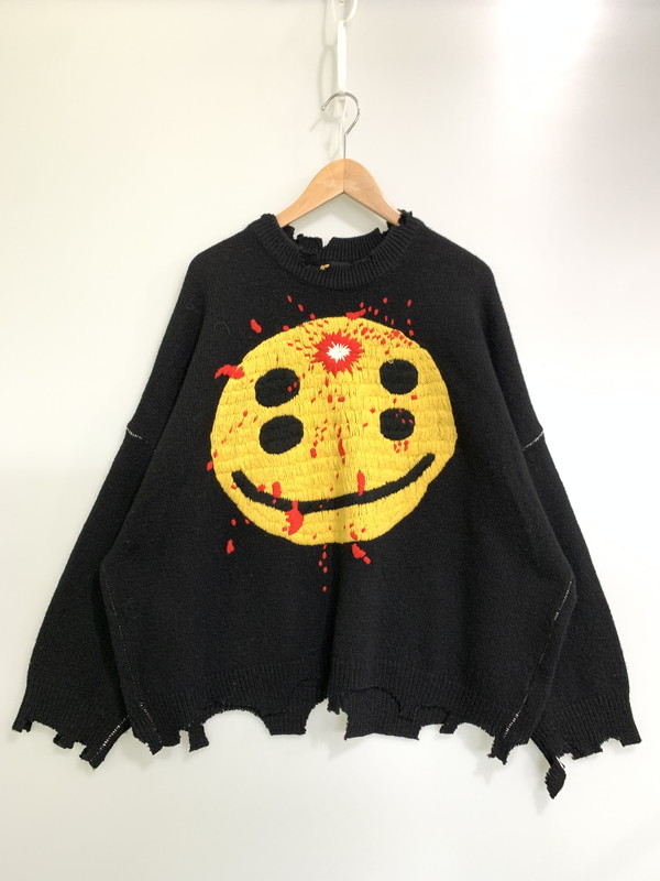 百貨店SALE 20%OFF~【中古品】【メンズ】  SAINT MICHAEL 仙マイケル ×CACTUS PLANT FLEA MARKET SM-YS1-0000-C07 24AW CP CREW NECK KNIT クルーネックニット 140-260125-SH-04-時間 大きさ：M 色つや：黒いこと系 生生世世Net店