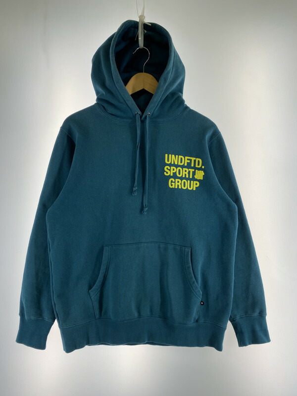 【中古品】【メンズ】 UNDEFEATED アンディフィーテッド SPORT GROUP PULLOVER HOODIE スポーツグループ プルオーバーフーディー トップス パーカー 142-260126-kk-05-min サイズ：M カラー：グリーン 万代Net店