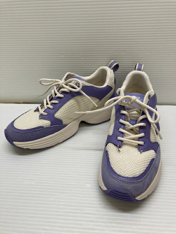 【中古品】【レディース】 COACH コーチ ストライダー スニーカー CP837 靴 183-260127-jt-13-min サイズ:US 6B 23.0cm カラー:ホワイト/パープル 万代Net店