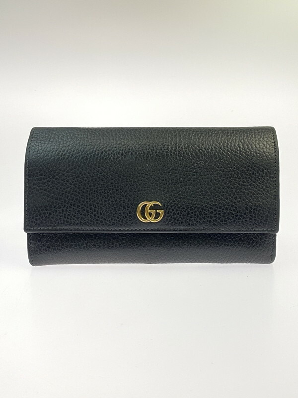 【中古品】【レディース】 GUCCI グッチ ダブルG  コンチネンタルウォレット 456116 長紙入れ 紙入れ 181-260130-jt-15-時間 色つや：黒いこと 生生世世Net店
