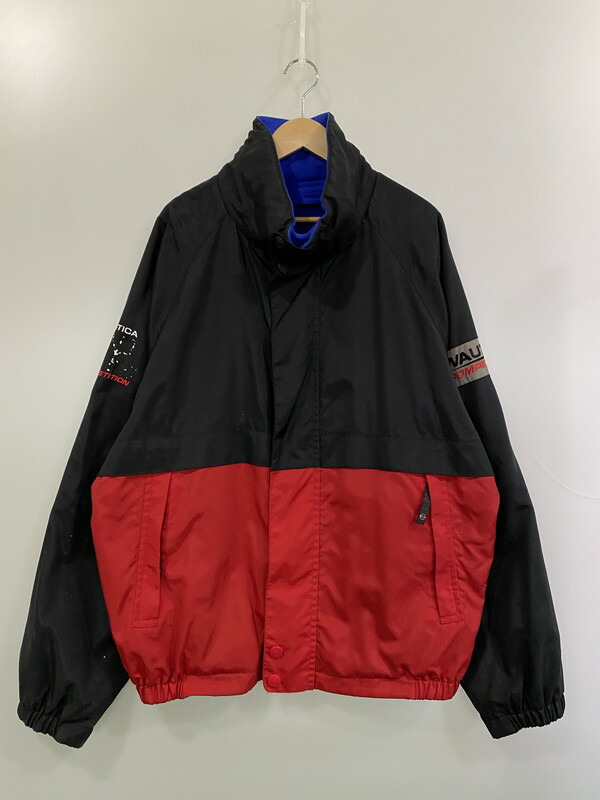 【中古品】【メンズ】 NAUTICA ノーティカ REVERSIBLE FLEECE JACKET リバーシブルフリースジャケット アウター 146-260130-SH-10-min サイズ：XXL カラー：レッド、ブルー、ブラック 万代Net店