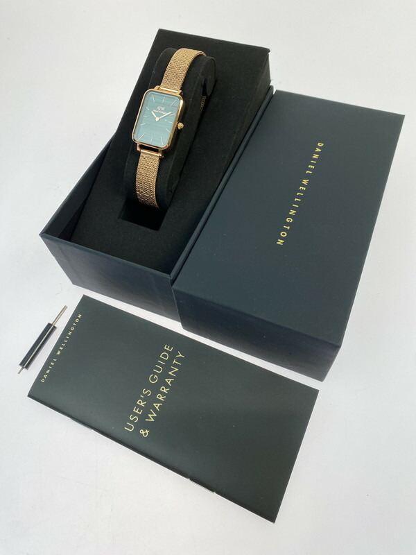 【中古品】【メンズ】 Daniel Wellington ダニエルウェリントン QUADRO PRESSED MELROSE GREEN ROSE GOLD クアドロ プレスド メルローズ グリーン ローズゴールド 腕時計 ウォッチ メンズ スクエア型 198-260202-em-50-min カラー:ゴールド/グリーン 万代Net店