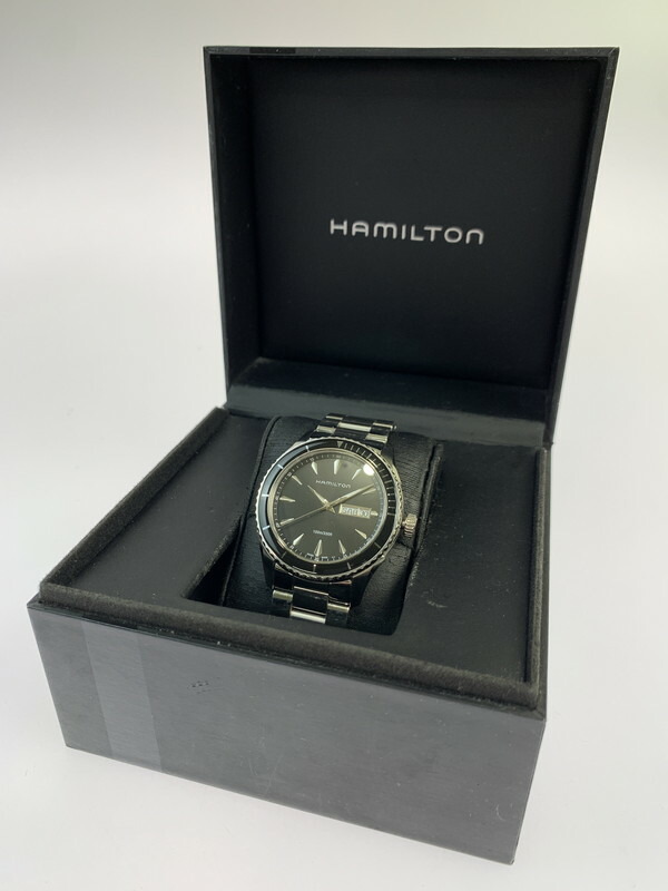 【中古品】【メンズ】 HAMILTON ハミルトン H375110 ジャズマスター シービュー デイデイト クォーツ 腕時計 195-260203-AS-30-min カラー：シルバー 万代Net店