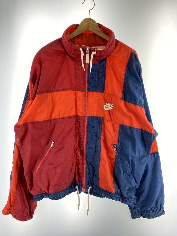 【中古品】【メンズ】 NIKE ナイキ 90S ASYMMETRY NYLON JACKET ナイロンジャケット ライトアウター 146-260208-AS-19-min サイズ:下記参照 カラー:レッド/オレンジ/ネイビー 万代Net店