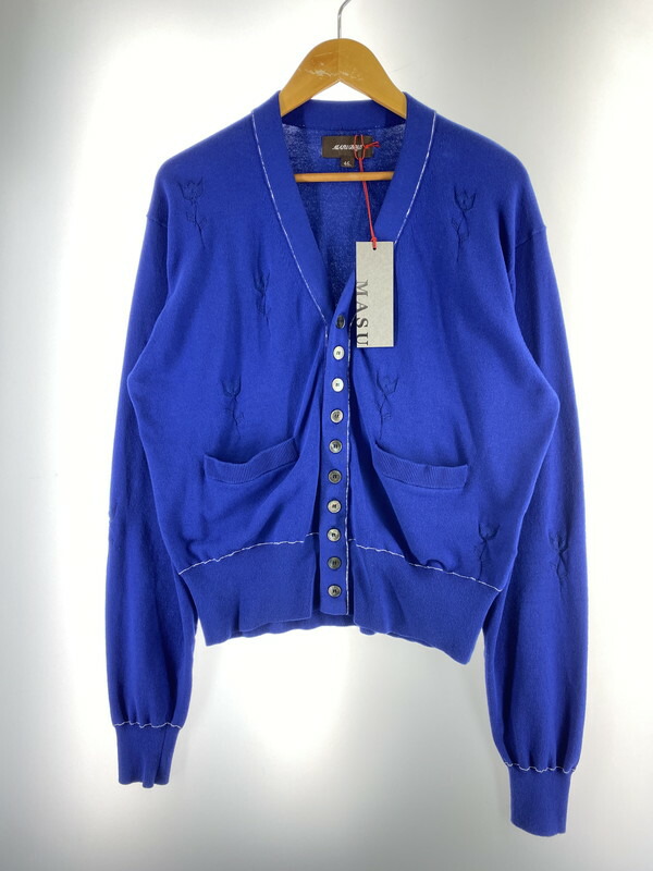 【中古品】【メンズ】  MASU エムエーエスユー MB 10 BUTTONS CARDIGAN B26U6KN001 26SS 十 ボタンズ ジレー メンズ トップス 140-260220-em-01-時間 大きさ：46 色つや：青み 生生世世Net店