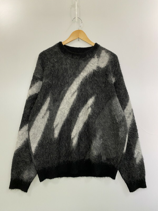 【中古美品】【メンズ】 YOKE ヨーク YK26SS01236S ABSTRACT JAQUARD MOHAIR SWEATER ジャガード モヘア セーター 140-260225-AS-34-min サイズ：4 カラー：ブラック/ホワイト 万代Net店