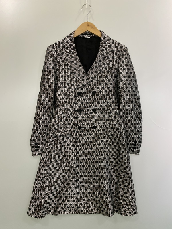 【中古品】【メンズ】 COMME des GARCONS HOMME コムデギャルソンオム DOT MORNING COAT PLUS PJ-J040 一点柄 燕尾服 厚地の外套 メンズ アウター 上衣 140-260227-em-17-時間 大いさ：XS 色合い：薄墨色（一点柄） 生生世世Net店 メンズファッション-コート・ジャケット