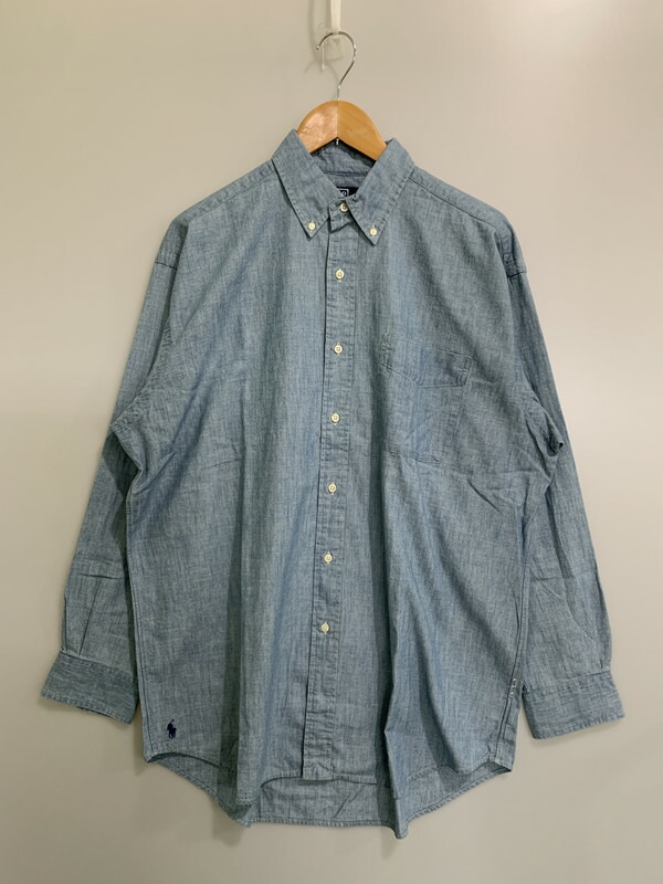 【中古品】【メンズ】 POLO RALPH LAUREN ポロ・ラルフローレン LONG SLEEVE SPORT SHIRT MNPOWOV16822243 ロング捩り 運動競技プルオーバー トップス 147-260228-SH-23-時間 大きさ：M 色合い：青色系 未来永劫Net店