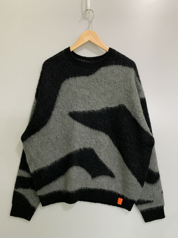 【中古品】【メンズ】  TONY TAIZSUN トニータイ王国ズサン MARBLE MOHAIR KNIT CREW 25FW-018 ビー玉 モヘヤ編み物 労働者の一団 トップス 140-260228-SH-10-時間 大いさ：L 色合い：黒いこと/薄墨色 生生世世Net店 トップス-メンズファッション