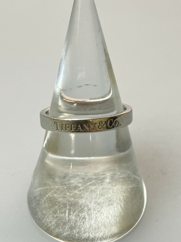 【中古品】【レディース】 TIFFANY&Co. ティファニー PT950 フラットバンド リング 指輪 アクセサリー 182-260305-AS-68-min カラー：シルバー 万代Net店