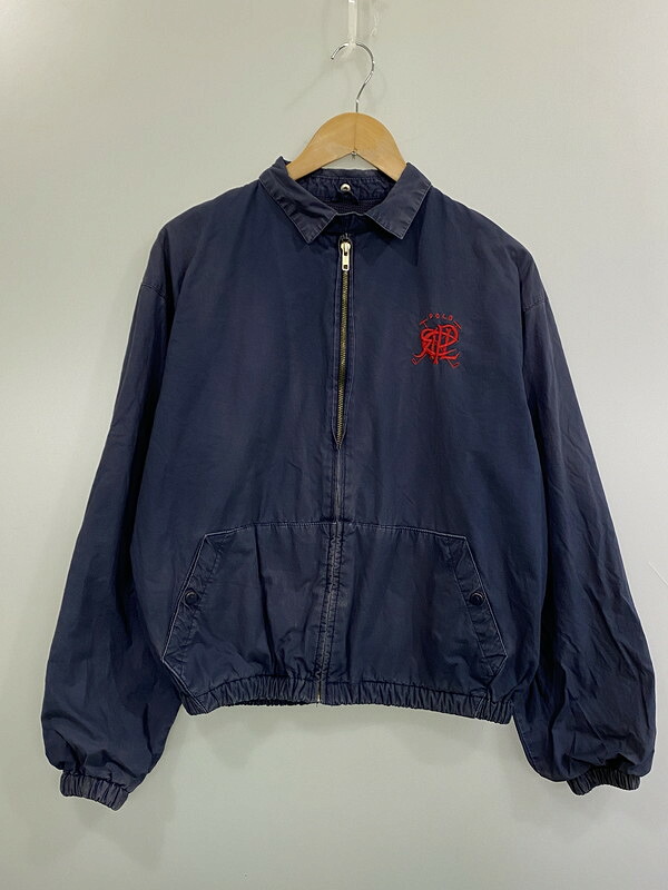 【中古品】【メンズ】 POLO RALPH LAUREN ポロ・ラルフローレン 90S SPORT JACKET スポーツジャケット ライトアウター 146-260305-AS-17-min サイズ：M カラー：ネイビー 万代Net店