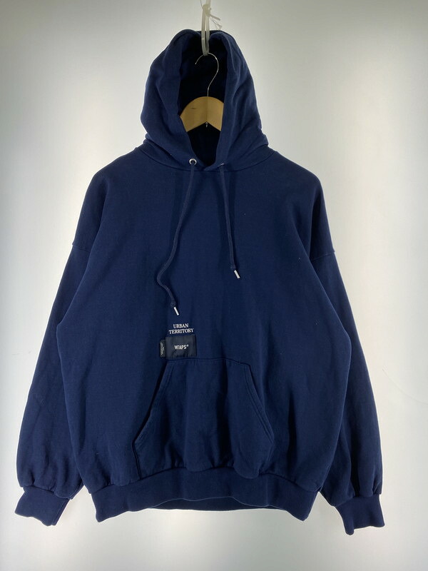 【中古品】【メンズ】 WTAPS ダブルタップス CROSS BONES HOODY 22AW クロスボーン プリント フーディー メンズ トップス 142-260311-em-28-min サイズ：3 カラー：ネイビー 万代Net店