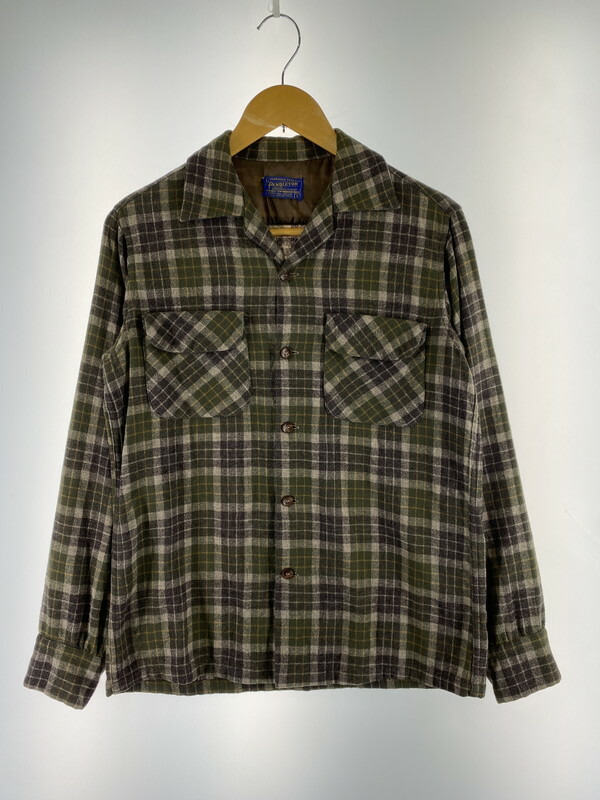 【中古品】【メンズ】 PENDLETON ペンドルトン BOARD SHIRT 50 ボードシャツ 50年代 ヴィンテージ メンズ 長袖 シャツ 146-260311-em-36-min サイズ：S カラー：ブラウン系（チェック柄） 万代Net店