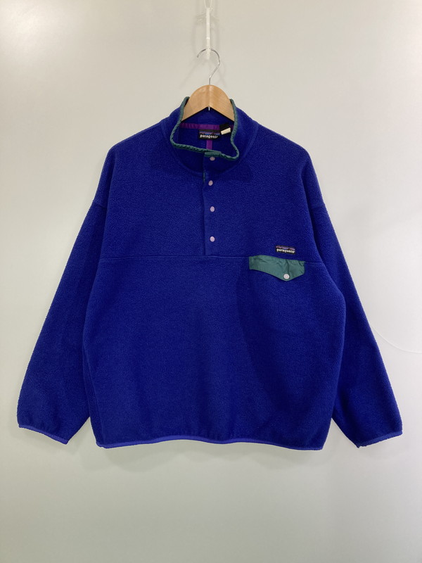 【中古品】【メンズ】 patagonia パタゴニア 90's SNAP-T 90年代 スナップT 雪無 トップス 144-260313-yn-28-min サイズ：XL カラー：ブルー系 万代Net店