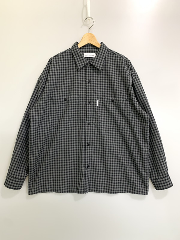 【中古品】【メンズ】 COOTIE PRODUCTIONS GINGHAM CHECK SHIRT クーティープロダクションズ ギンガムチェックシャツ 長袖シャツ トップス 142-260316-yn-02-min サイズ：M カラー：ブラック/ダークグレー 万代Net店