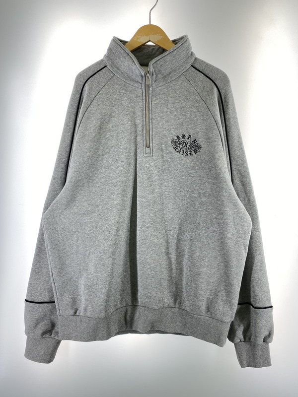 【中古品】【メンズ】 BORN X RAISED+MR CARTOON ボーンレイズド HALF ZIP TRAINER GRAY ハーフ ジップ トレーナー メンズ トップス 142-260318-em-51-min サイズ：M カラー：グレー 万代Net店
