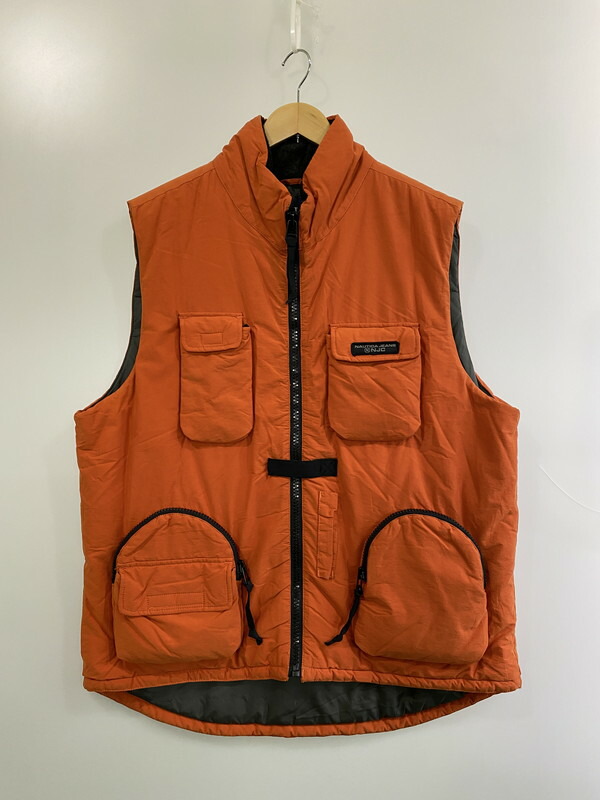 【中古品】【メンズ】 NAUTICA ノーティカ 3D POCKET PADDED VEST パデッドベスト アウター 146-260319-yn-15-時間 大きさ：XL 色つや：オレンジ色 生生世世Net店
