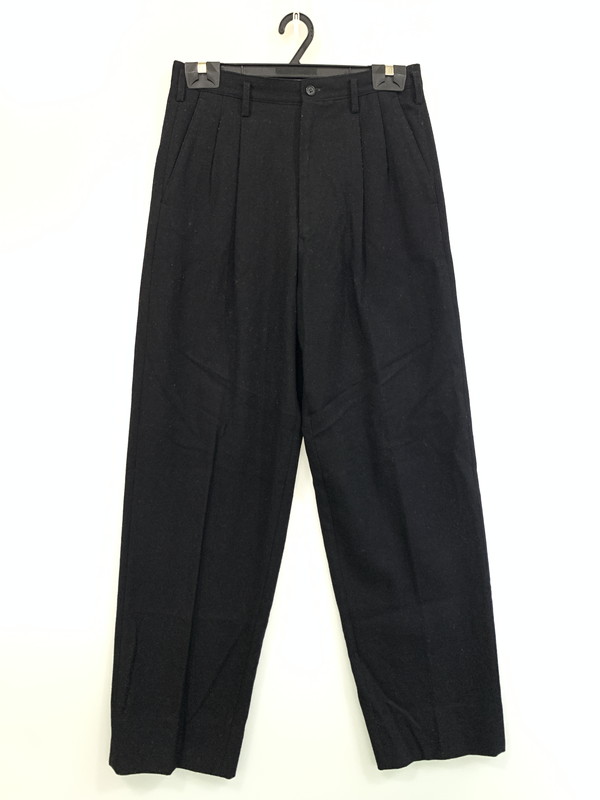 【現況乗り合い船品】【メンズ】 Y\u0027s for men ワイズ 四分子 メン WOOL SLACKS PANT ウールスラックスパンツ ボトムス 151-260319-SH-26-時間 大きさ：M 色つや：黒いこと 生生世世Net店