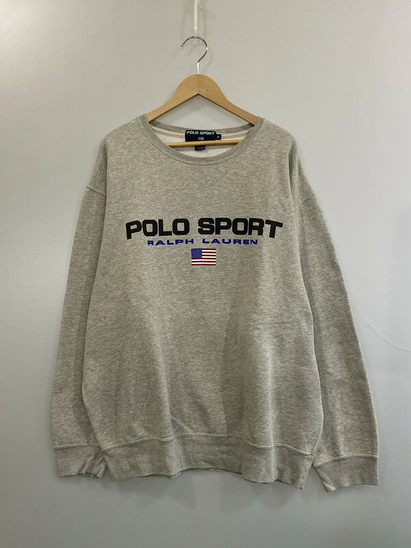 【中古品】【メンズ】 RALPH LAUREN ラルフローレン 90\u0027s POLO SPORT SWEATSHIRT 90年月日 トレイナー 調教師 トップス 146-260319-yn-23-時間 大きさ：XL 色つや：薄墨色 生生世世Net店