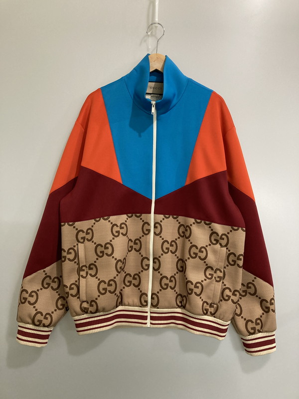 【中古品】【メンズ】 GUCCI グッチ JUMBO GG COLOR BLOCK TRACK JACKET 693022 ジャンボGG 色合い 差しつかえる 貨物自動車上衣 アウター 141-260319-SH-02-時間 大きさ：XL 色合い：マルチ色合い 未来永劫Net店