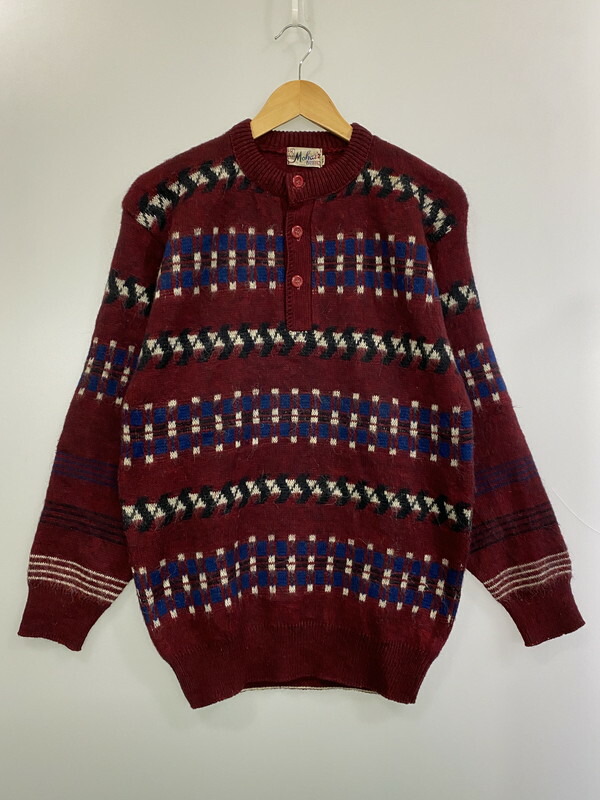 【中古品】【メンズ】 USED ユーズド MOHAIR WOOL PULLOVER KNIT モヘヤウールプルオーバーニット 146-260320-zi-15-min サイズ：36 カラー：レッド系 万代Net店