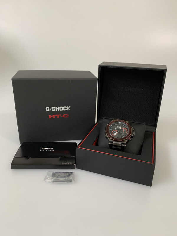 【中古品】【メンズ】 G-SHOCK ジーショック MTG-B2000BD-1A4JF アナログ ソーラー 腕時計 196-260327-jt-01-min カラー：ブラック/レッド 万代Net店