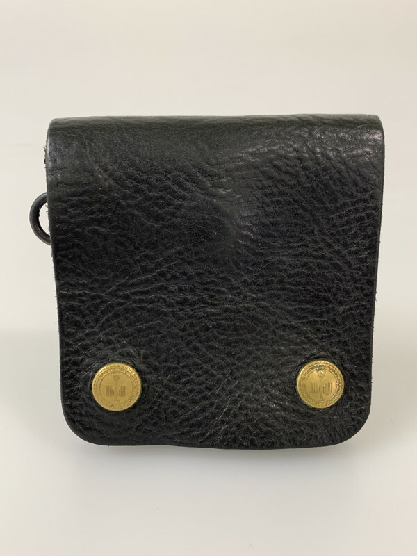 【中古品】【メンズ】 blackmeans ブラックミーンズ LEATHER WALLET レザー ウォレット 二つ折り財布 財布 200-260327-jt-10-min カラー：ブラック 万代Net店
