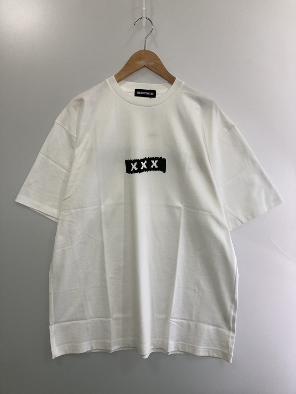 【中古品】【メンズ】 GOD SELECTION XXX ゴッド セレクション LOGO TEE GX-S23-KKST-01 ロゴTシャツ トップス 142-260327-SH-12-min サイズ：XL カラー：ホワイト 万代Net店